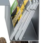 Design træholder til indendørs i gråt stål lavet i Italien - Tramontana Viadurini