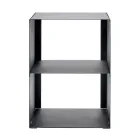 Brændeholder i stål malet med sort maling Made in Italy - Fiamme Viadurini