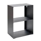 Brændeholder i stål malet med sort maling Made in Italy - Fiamme Viadurini