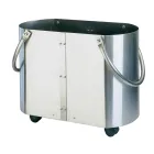 Træholder i forskellige finish med 2 sidehåndtag Made in Italy - Impala Viadurini