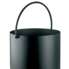 Metal træholder med tophåndtag og hjul lavet i Italien - Bison Viadurini