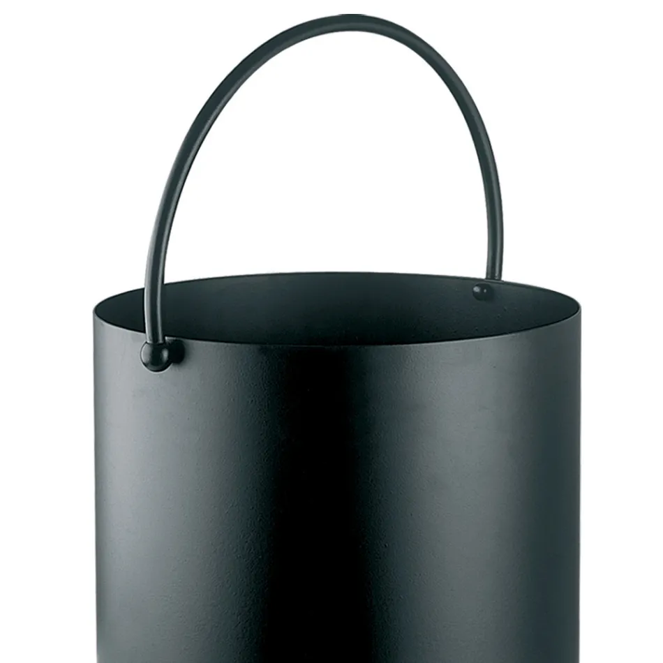 Metal træholder med tophåndtag og hjul lavet i Italien - Bison Viadurini