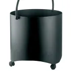 Metal træholder med tophåndtag og hjul lavet i Italien - Bison Viadurini