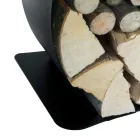 Intern brændeholder i lakeret stål fremstillet i Italien - Leopoldo Viadurini