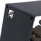 Moderne gulvstammeholder i lakeret stål fremstillet i Italien - Demetra Viadurini