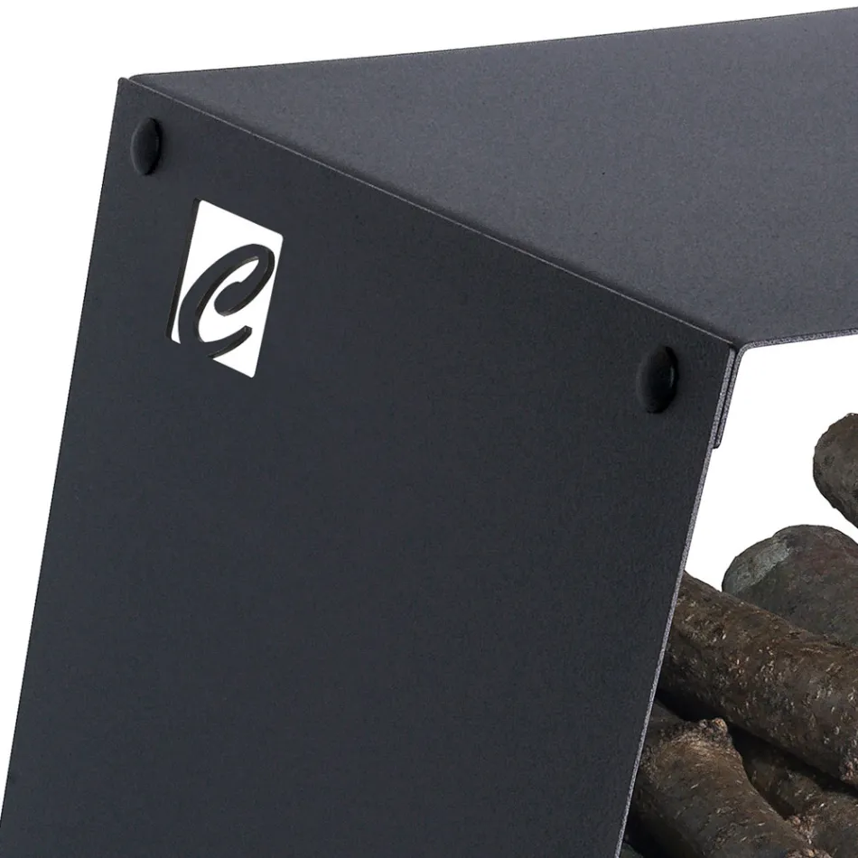 Moderne gulvstammeholder i lakeret stål fremstillet i Italien - Demetra Viadurini