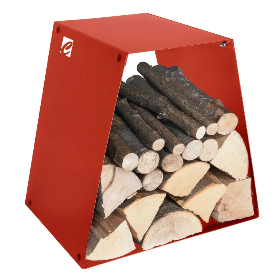 Moderne gulvstammeholder i lakeret stål fremstillet i Italien - Demetra Viadurini