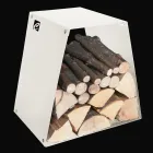 Moderne gulvstammeholder i lakeret stål fremstillet i Italien - Demetra Viadurini