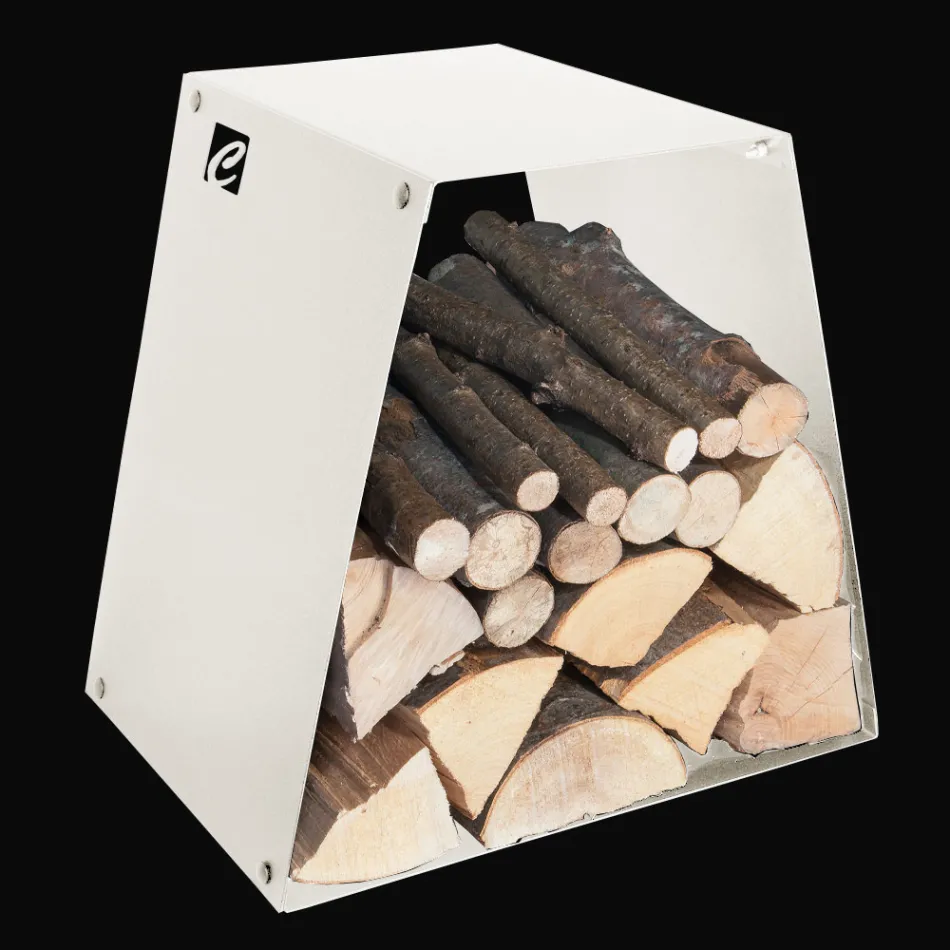 Moderne gulvstammeholder i lakeret stål fremstillet i Italien - Demetra Viadurini