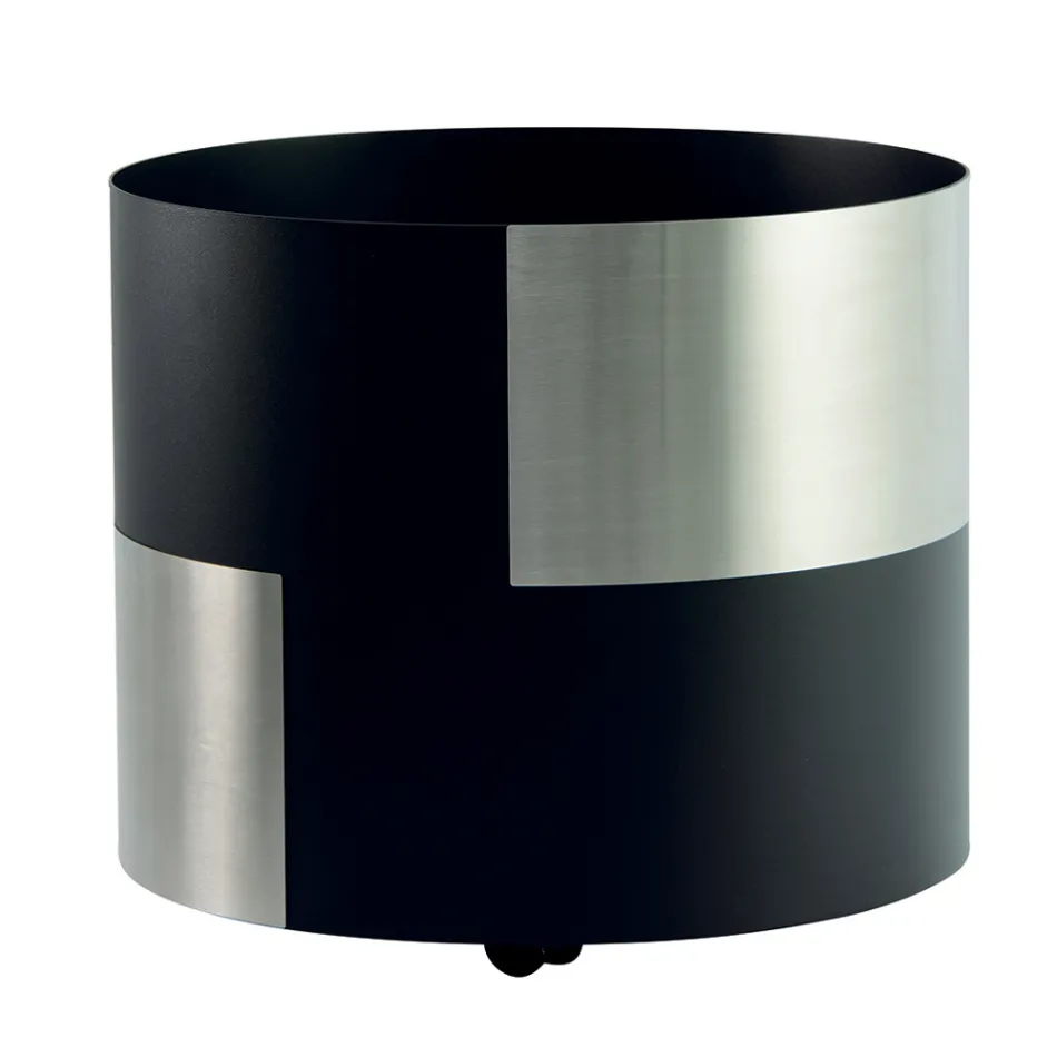 Moderne træholder lavet af metal med hjul lavet i Italien - blyant Viadurini