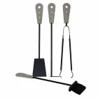 Brændeholder, jernholder og jern til Nicad læder, lavet i Italien Viadurini