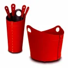 Brændeholder, jernholder og jern til Nicad læder, lavet i Italien Viadurini