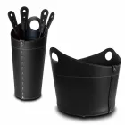 Brændeholder, jernholder og jern til Nicad læder, lavet i Italien Viadurini