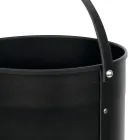 Rund bjælkeholder i øko-læder med hjul Made in Italy - Kamæleon Viadurini