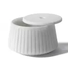 Hvid Carrara marmor eller sort Portoro Design stribet opbevaringsholder - Cairo Viadurini