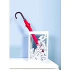 Hvid træparaplystativ med moderne design dekoreret med sommerfugle - Papilio Viadurini