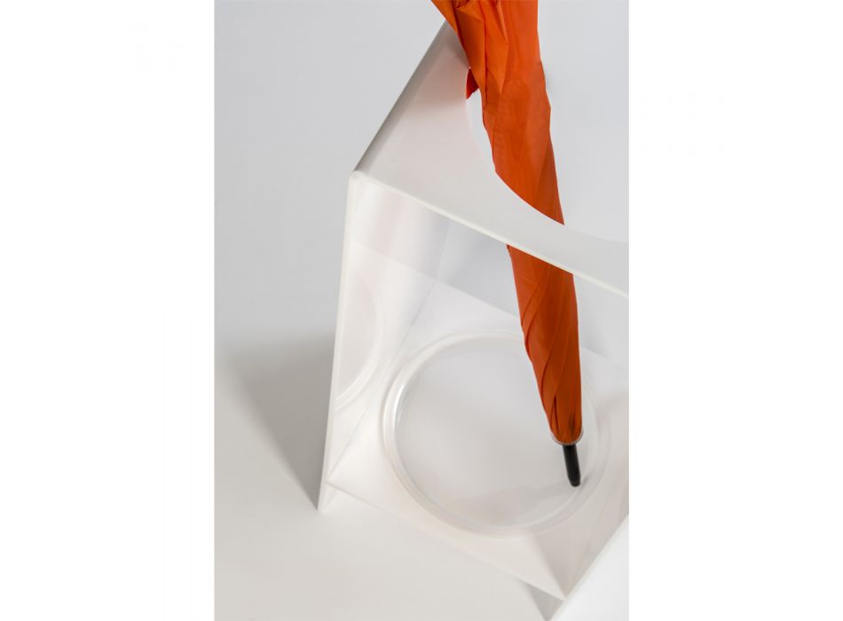 Paraplystativ til indgang i hvidt eller gennemsigtigt plexiglas - navle Viadurini