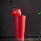 Design paraplyholder i læder til Paraplyhjem eller kontor Viadurini