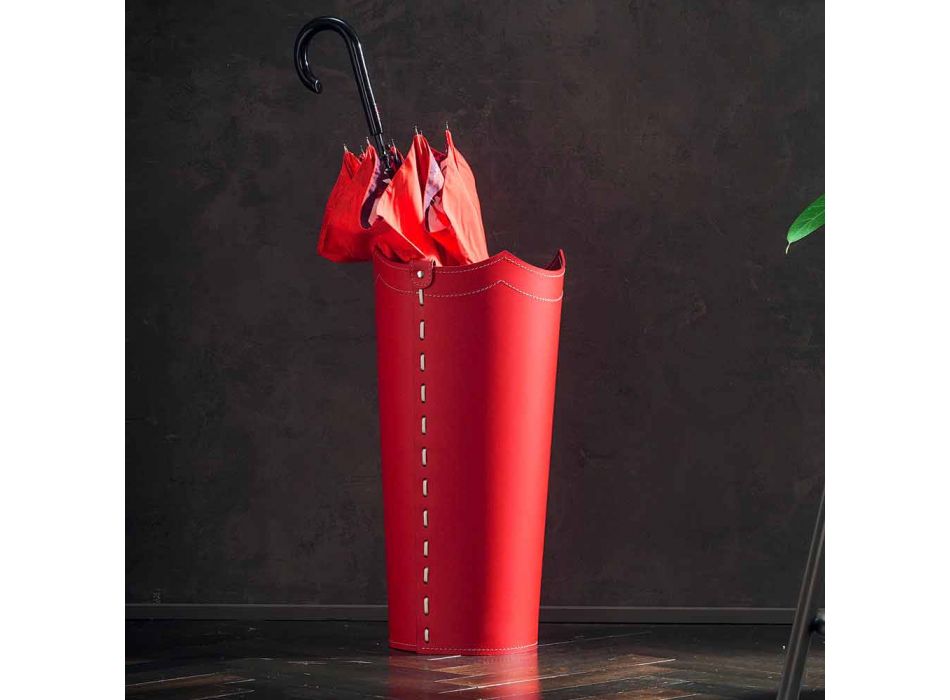 Design paraplyholder i læder til Paraplyhjem eller kontor Viadurini