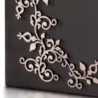 Moderne Elegant Rektangulær Design Paraplystativ i dekoreret træ - Dekoro Viadurini