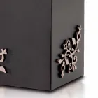 Moderne Elegant Rektangulær Design Paraplystativ i dekoreret træ - Dekoro Viadurini