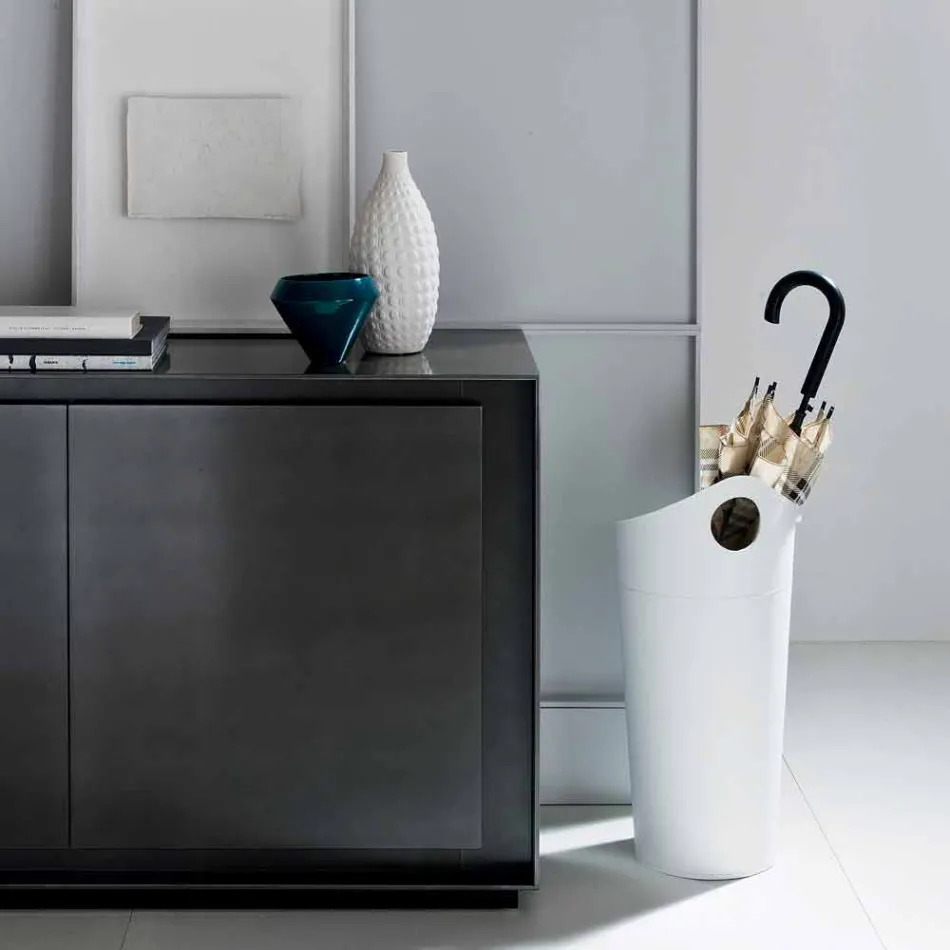 Paraply står i regenereret læder af Pluvia håndlavet design Viadurini