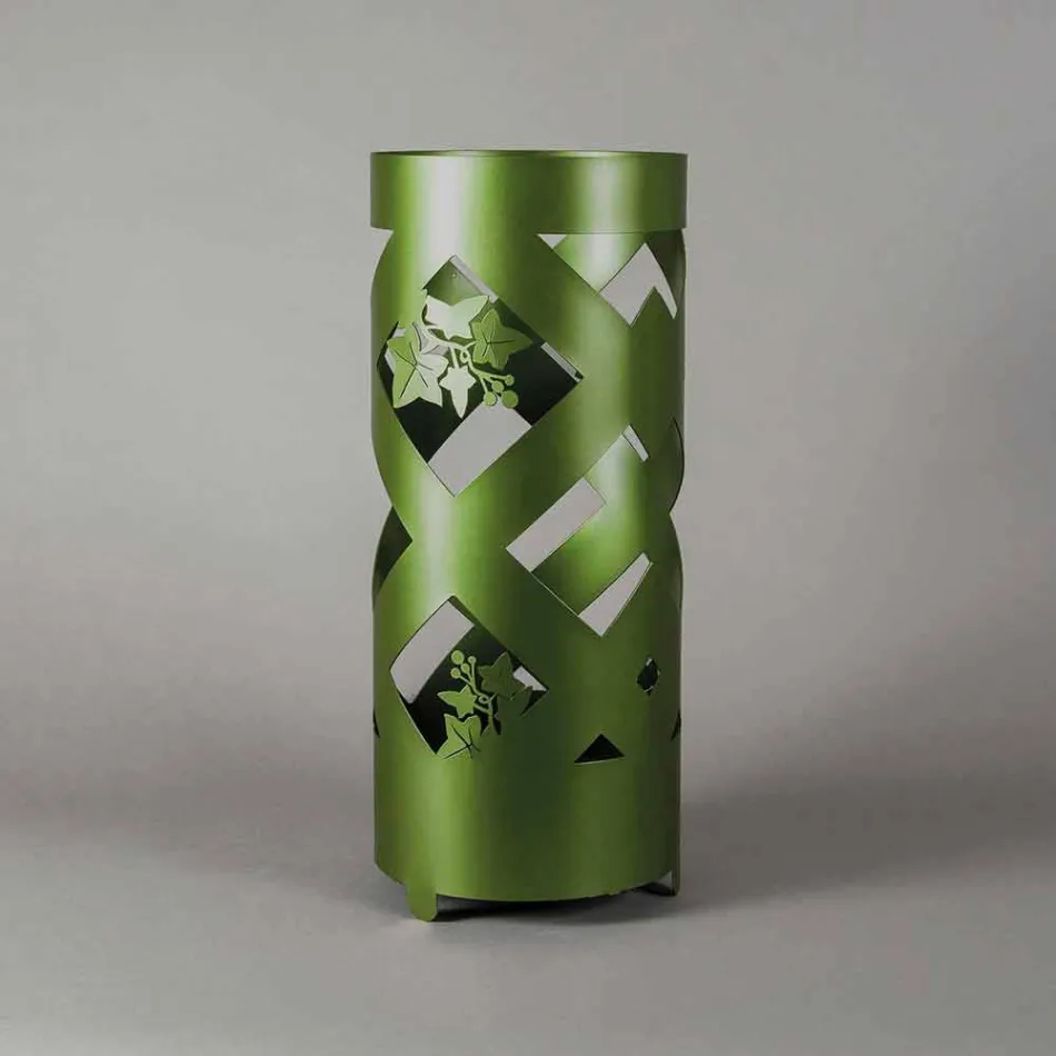 Paraplystativ i farvet strygejern af moderne design fremstillet i Italien - Enrica Viadurini