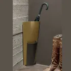 Paraplystativ i guld- og bronzemalet metalplade Made in Italy - Azalea Viadurini