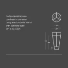 Paraplystativ i farvet metal og beton af moderne italiensk design - Rachid Viadurini