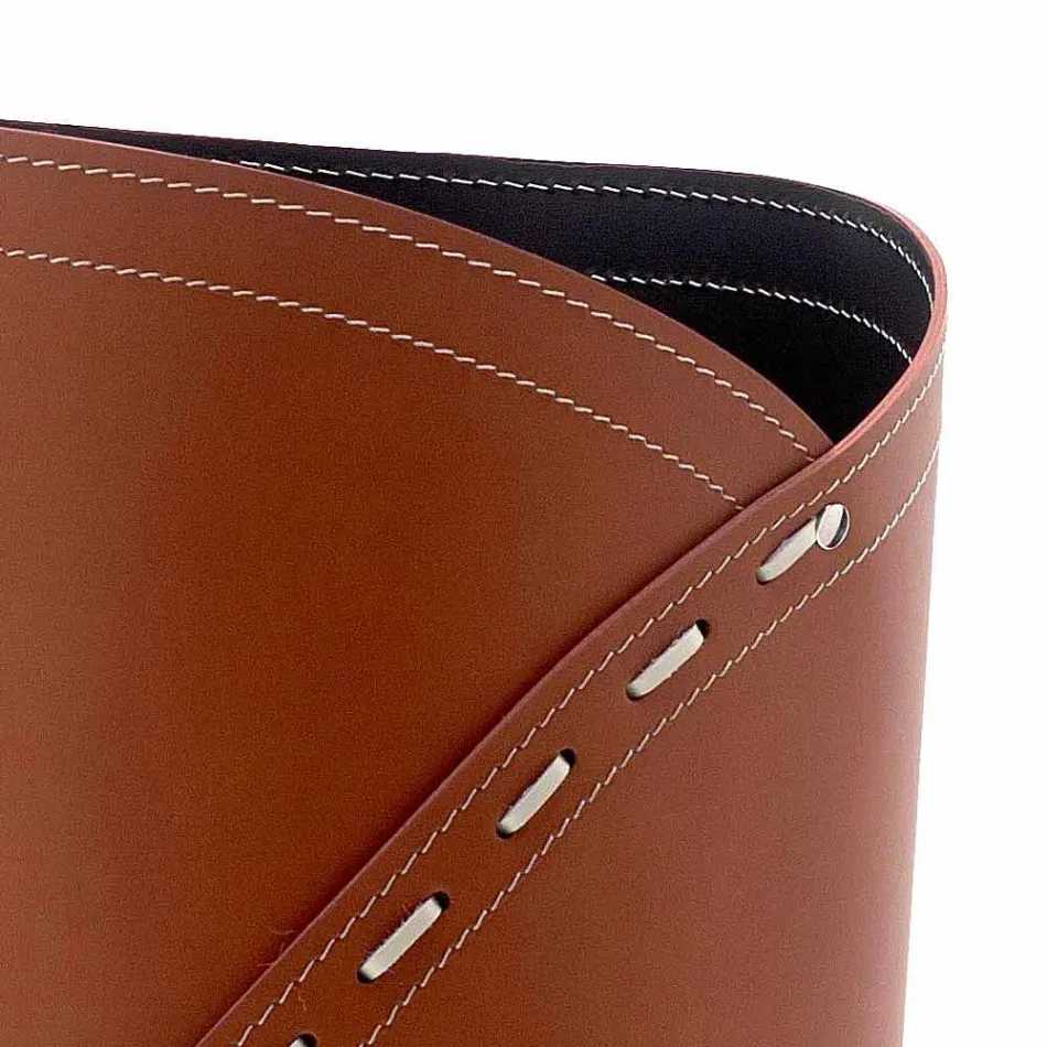 Moderne paraply står i regenereret Katrina læder, lavet i Italien Viadurini