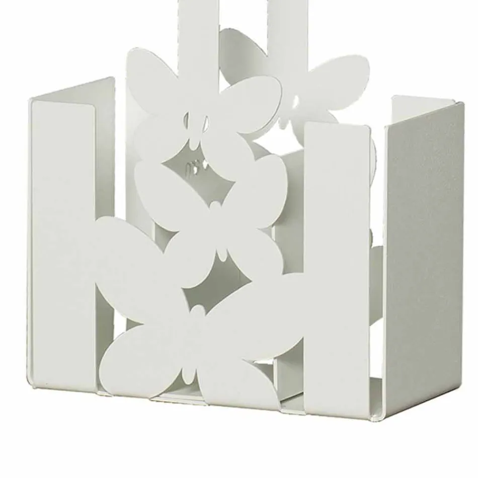 Moderne bordbestikholder i hvidt, beige eller elfenben jernfremstillet Italien - Laida Viadurini