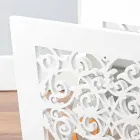 Floor Magazine Rack i moderne farvet træ med dekorer - Dubai Viadurini