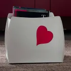 Design magasinhylde i læder med et moderne Beatrice design Viadurini