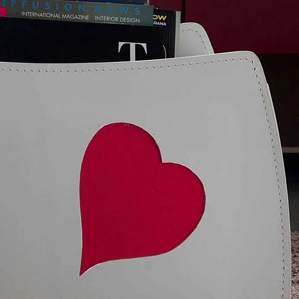 Design magasinhylde i læder med et moderne Beatrice design Viadurini