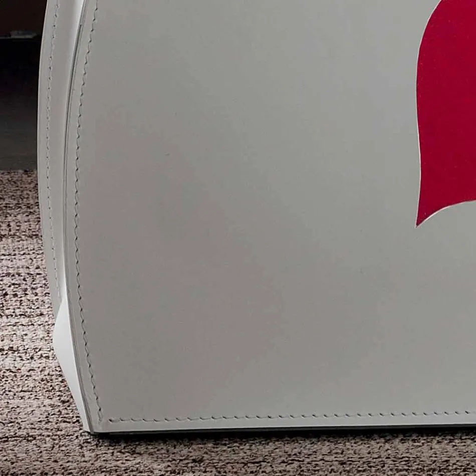 Design magasinhylde i læder med et moderne Beatrice design Viadurini