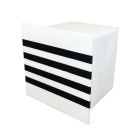 Badeværelsesrulleholder i hvid Corian eller med sorte indsatser italiensk design - Elono Viadurini