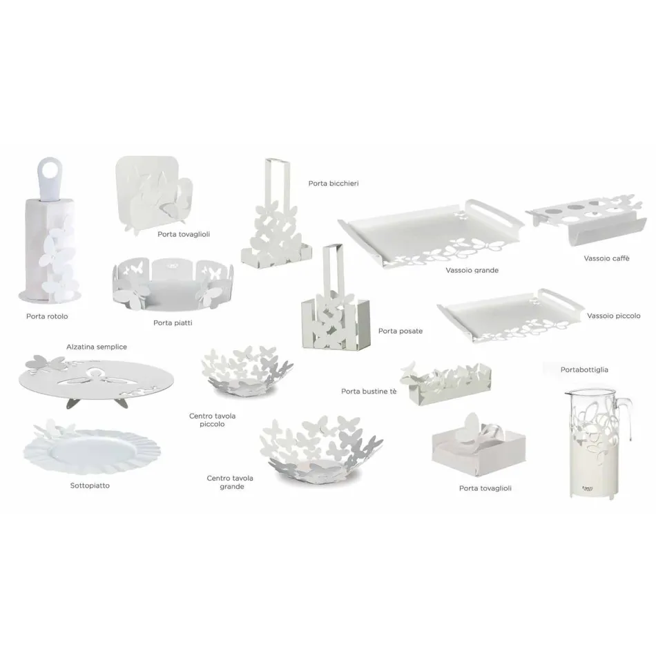 Moderne håndlavet køkkenrulleholder i jern, fremstillet i Italien - Leiden Viadurini