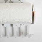 Vægrulleholder i hvidt eller beige jern fremstillet i Italien - Leiden Viadurini