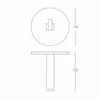 Papirholder og stift i hvid Corian eller med sort indsats, designbadeværelse - Elono Viadurini