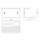 Tandbørsteholder i hvid eller sort Corian, designbadeværelse - Elono Viadurini