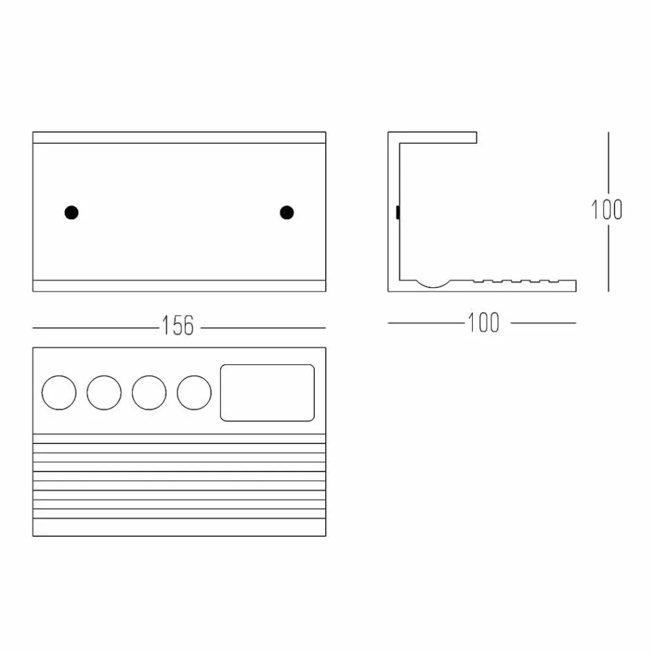 Tandbørsteholder i hvid eller sort Corian, designbadeværelse - Elono Viadurini
