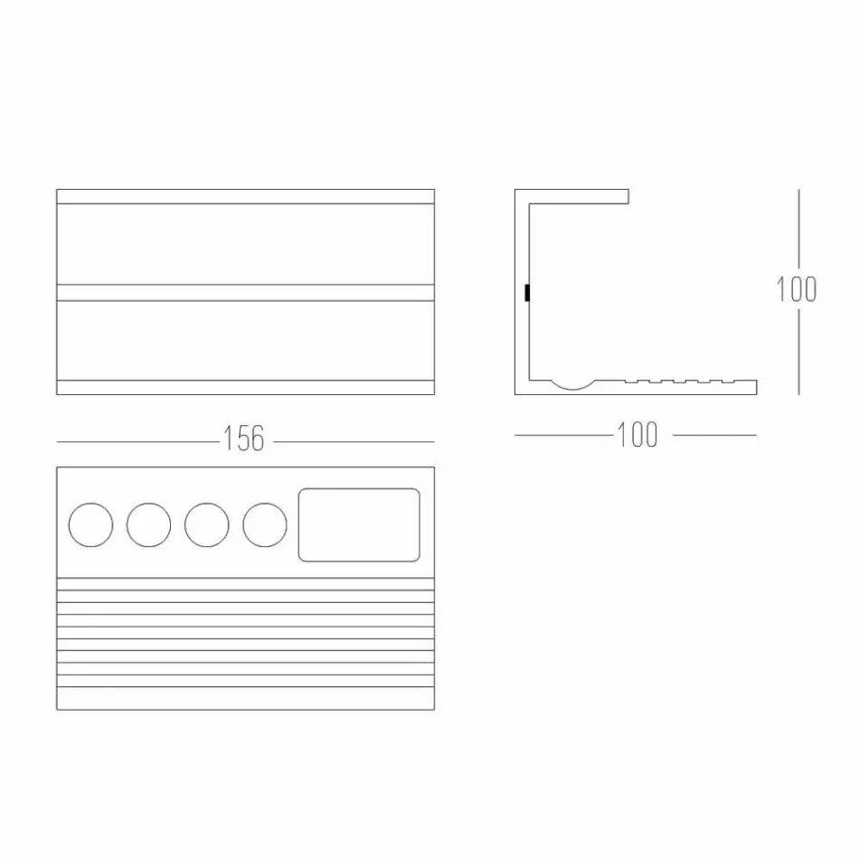 Tandbørsteholder i hvid eller sort Corian, designbadeværelse - Elono Viadurini