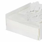 Moderne lavblomster serviettholder i jernblå, hvid eller mudder - Marken Viadurini