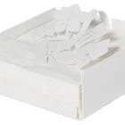 Moderne lavblomster serviettholder i jernblå, hvid eller mudder - Marken Viadurini