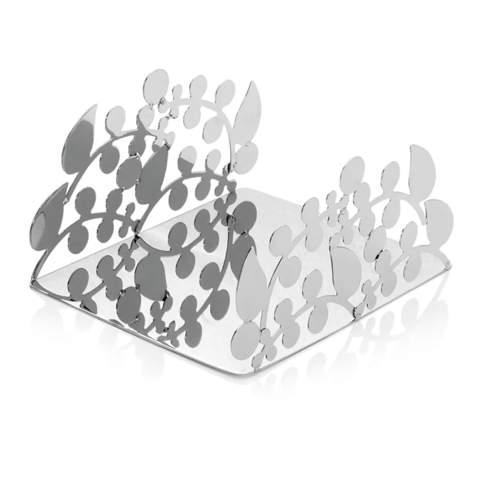 Servietholder i sølvmetal med moderne luksusdesigndekorationer - Amedeo Viadurini