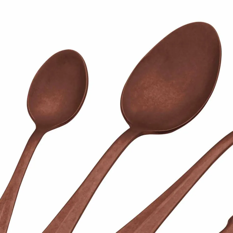 Luksus Design stålbestik Vintage farvet effekt 24 stykker - Tigger Viadurini