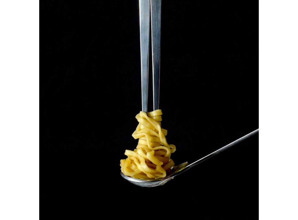 Bestik i rustfrit stål med spisepinde i italiensk luksus - Carronde Viadurini