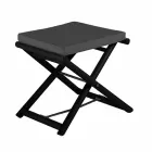 Udendørs puf i naturligt eller sort matttræ og pude, fremstillet i Italien - Suzana Viadurini