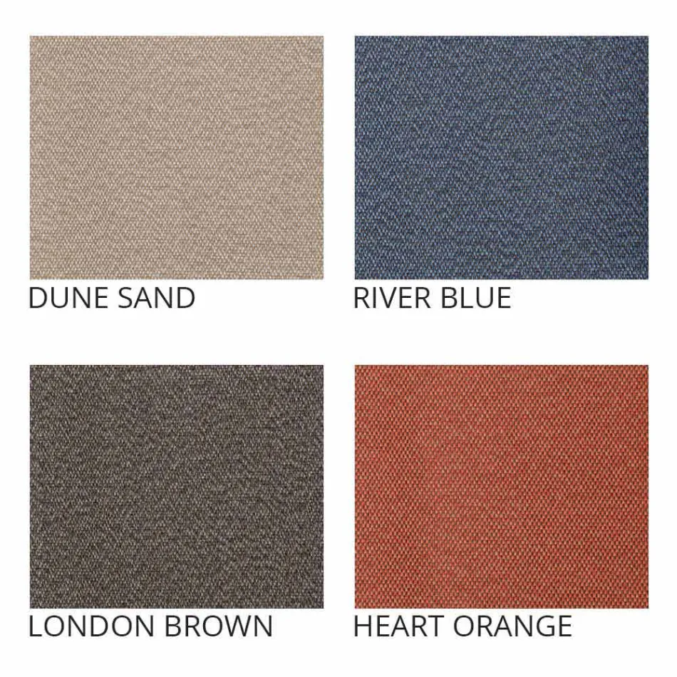 Pouf til udendørs, i polyethylen og stof eller læder - Mara Slide Viadurini