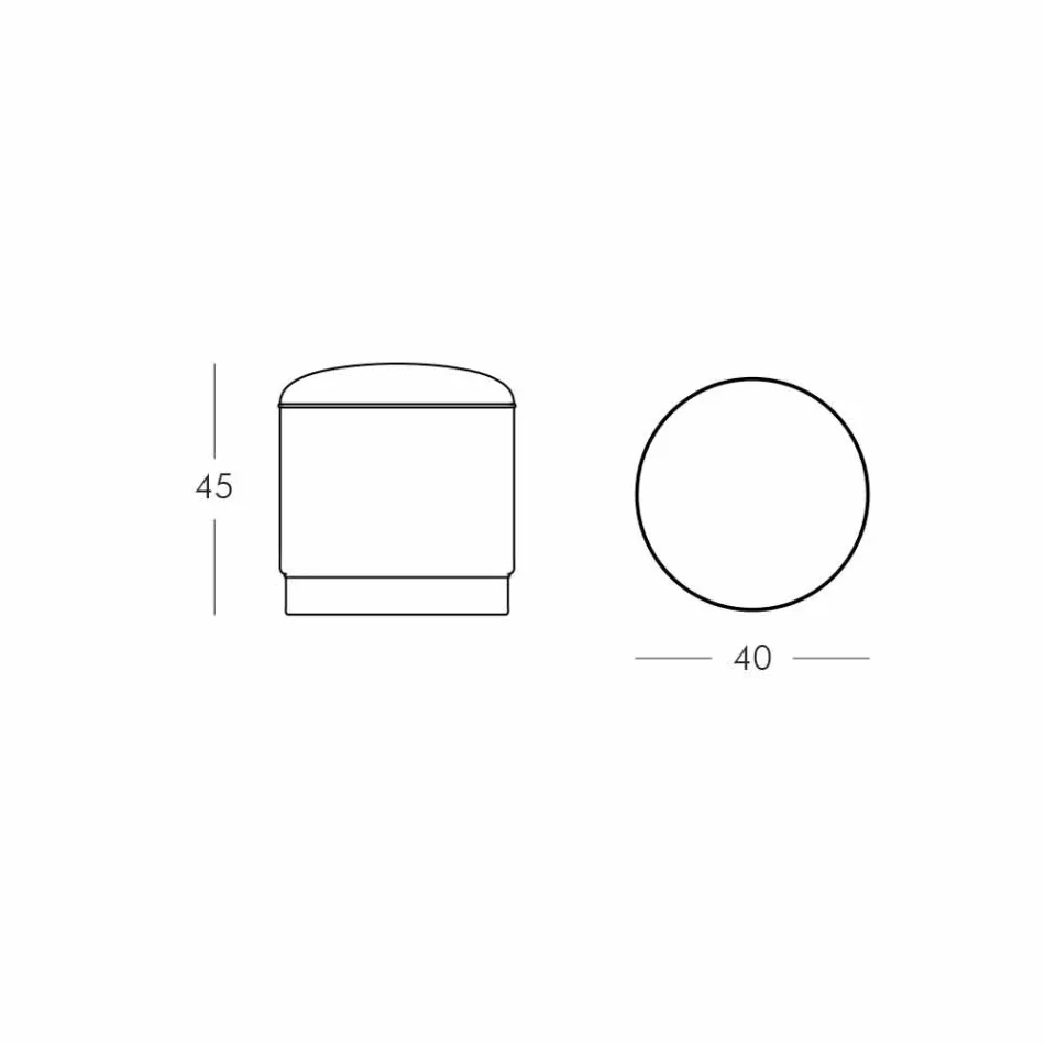 Pouf til udendørs, i polyethylen og stof eller læder - Mara Slide Viadurini